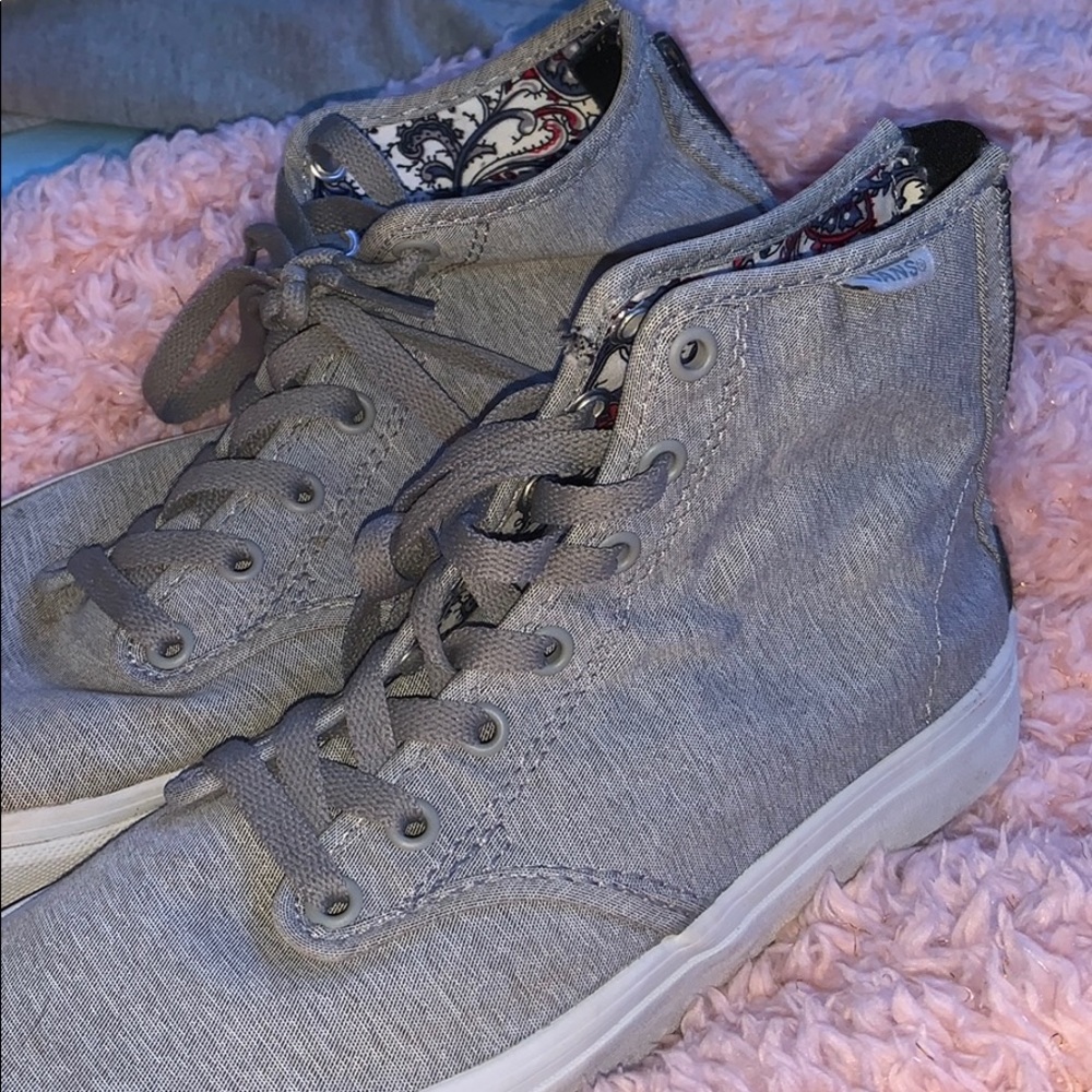 Grey Hightop Vans Size 8